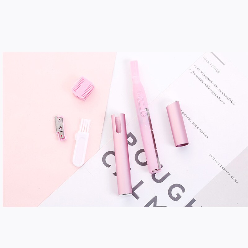 Maquinilla de afeitar eléctrica para cejas, Mini depiladora de pelo, afeitadora de belleza para ojos, cejas sin dolor, quitar cuchillo, cosmetico, herramienta para recortar la cara