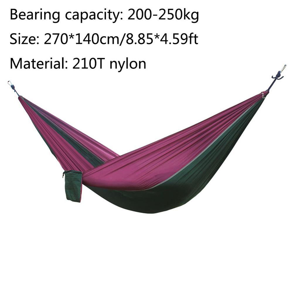 Draagbare Hangmat Outdoor Tuin Hangmat Voor Travel Camping Swing Canvas Streep Opknoping Bed Hangmat: 05 270x140cm