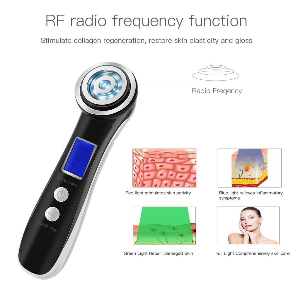 LED photon radio frequency radio frequency radio frequency EMS skin rejuvenation thin face firming massage beauty instrument