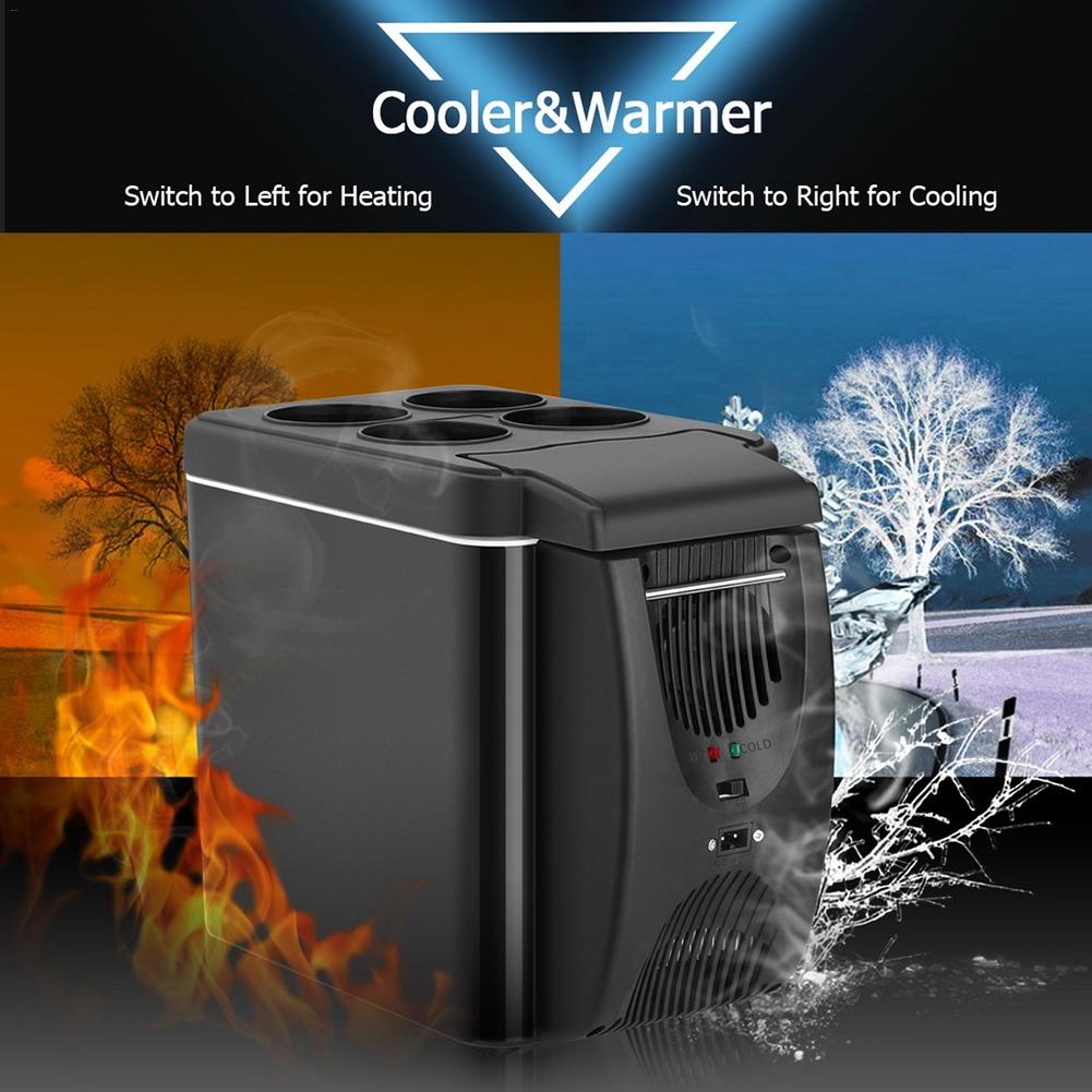 12V Koelkast Vriezer Heater 6L Mini Auto Vriezer Cooler & Warmer Elektrische Koelkast Draagbare Koelbox Reizen Koelkast