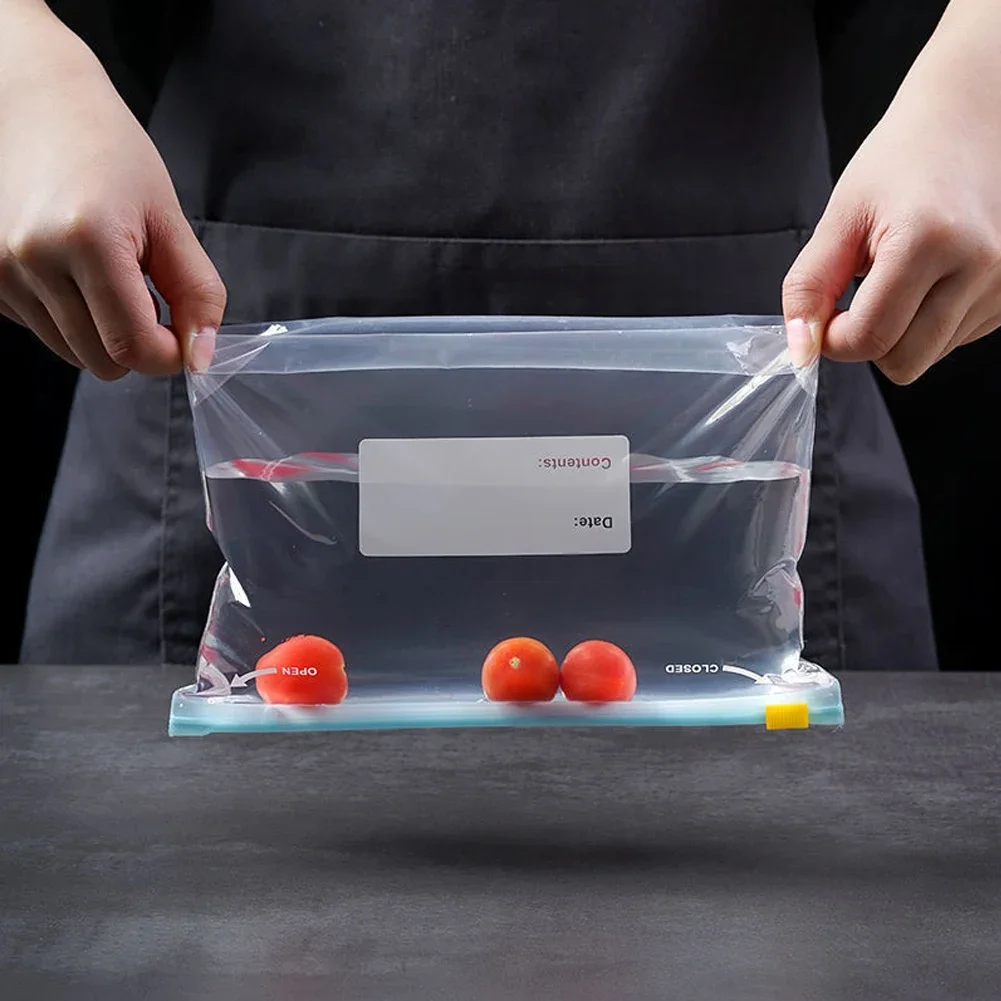 10/20Pcs Reusable Zipper Bag Stand Up Zip Shut Plastic Freezer Bag Fruit Vegetable Ziplock Kitchen Food Storage Organizer Pouch
