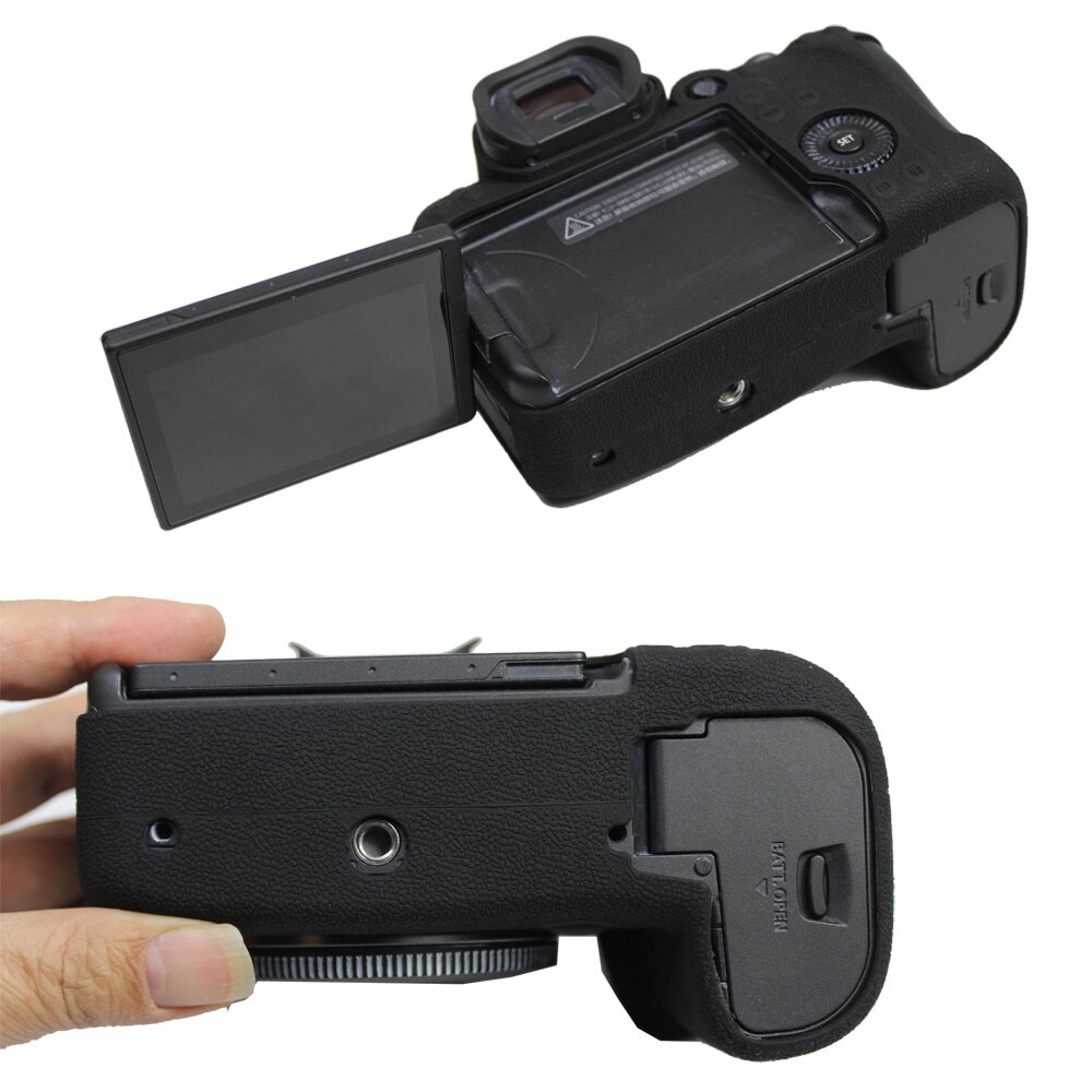 Funda de silicona suave para cámara Canon EOS R5 R6 EOSR6, carcasa protectora de marco, vidrio templado sin espejo
