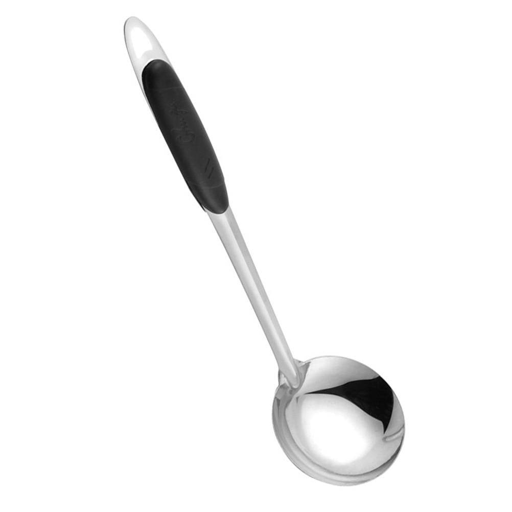 Cuillère à soupe suspendue en acier inoxydable | Ustensile à Long manche pour la maison, Pot , cuillère à soupe épaisse pour Restauran de cuisine 1 pièce