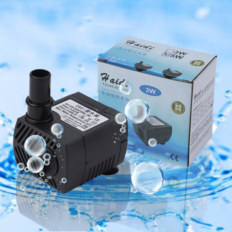 Small Mini Micro Submersible Water Fountain Pump Filter Fish Pond Aquarium Tank Aquarium Air Fish N