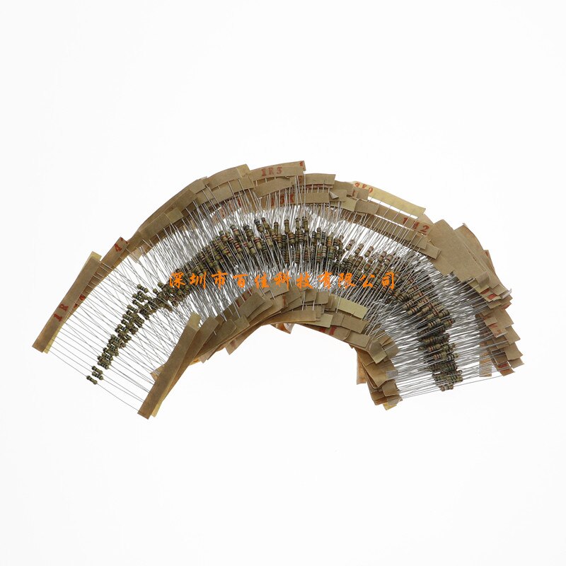 860pcs 1/4W Carbon Film Resistor Pack 86 kinds specifications Resistance Values (0r-10m) × 10Pcs E12 Element Bag