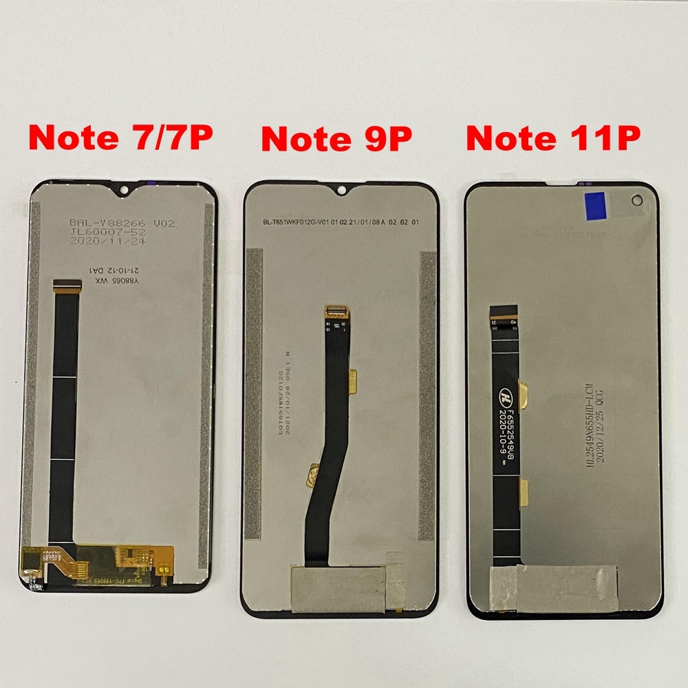 Ulefone note 7p :lle lcd-näytön kosketusnäytön digitoija ulefone  s11 -näytölle lcd-näytölle ulefone note 11p note 8p :lle lcd ulefone note 9p