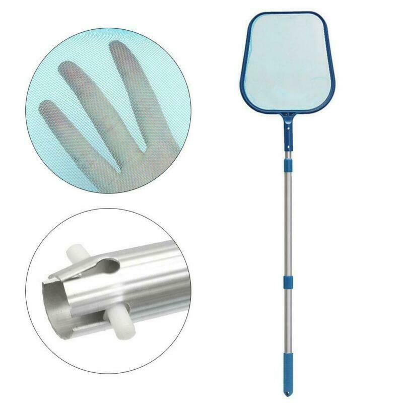 Swimming Pool Net Leaf Rake Mesh Skimmer Aluminum Telescopic Clean Swimming Pool Pole Adjustable