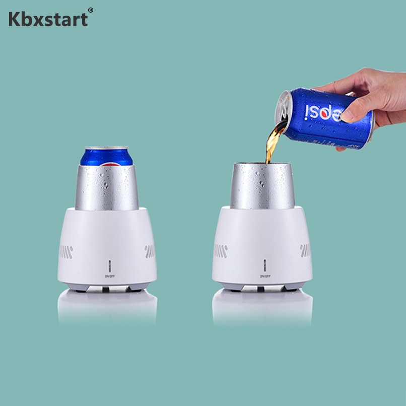 Kbxstart 350ml draagbare koelkast, beker voor koude dranken, instant koeling, bekerkoeler, vriezer, desktop vriesmachine, waterkoker
