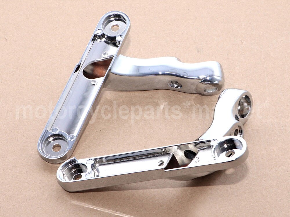 Chrome Auxiliary Lighting Brackets Kits For Harley Touring Street Glide Road King FLHX FLHR 1996 Models