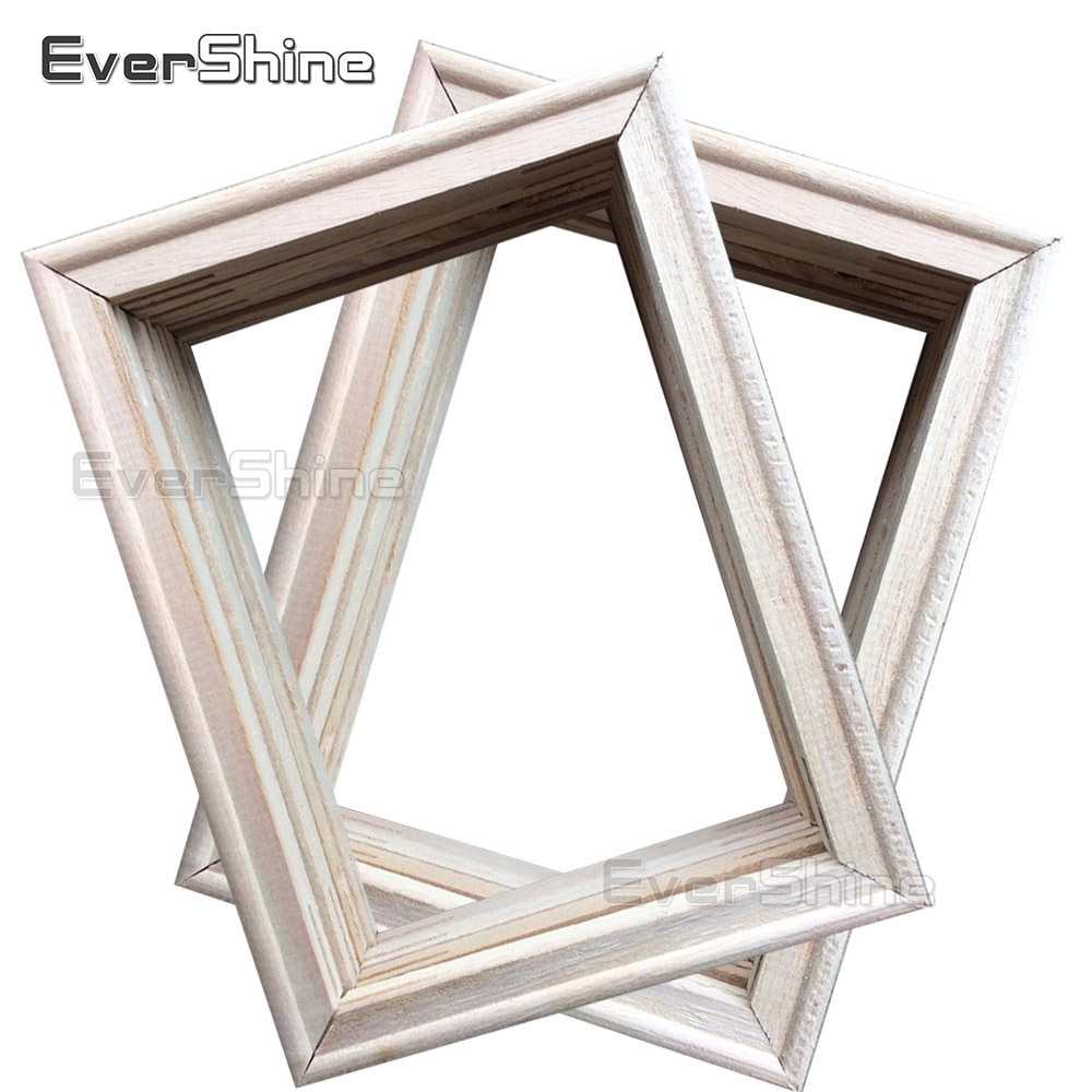 EverShine DIY Oil Painting By Number Photo Frame Inner Frame Wood Frame For Oil Painting Accessories
