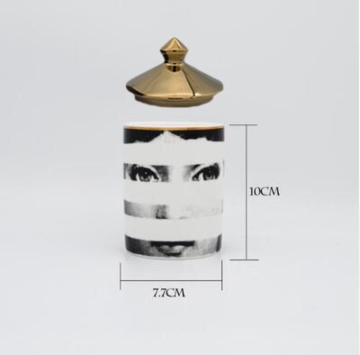 Decorative Jar Make-up Pen Jar Brush Holder Candle Holder Jewerlly Makeup Storage Jar Ceramic Crafts Home Decoration Pen Holder: 8