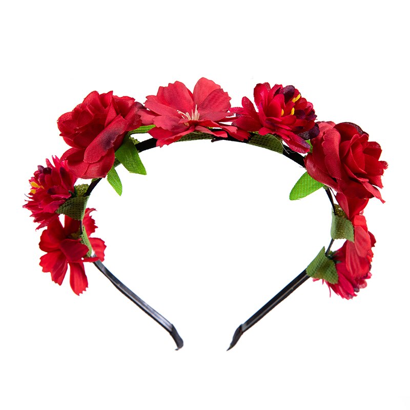 Balleenshiny Baby Meisjes Kroon Bloem Krans Haarband Kids Bridal Bloemen Hoofdband Vrouwen Hoofddeksels Accessoires Voor Bruidsmeisje Tiara: T5