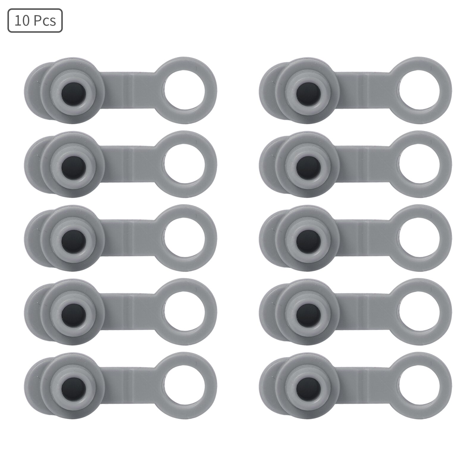 10 œillets de trou de paille en Silicone avec bouchons attachés, bouchons de pot Mason pour la Fermentation, bouchons de mise en conserve de sas, bouchon sûr: Default Title