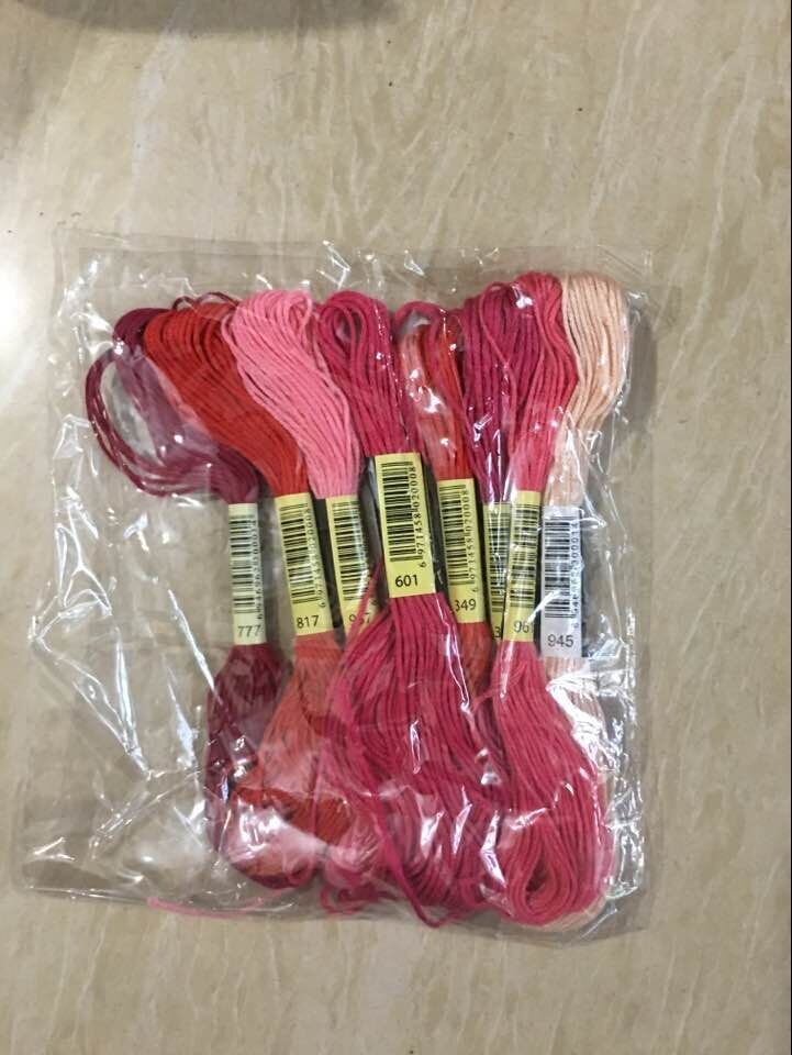 8 pcs Mix Colors Cross Stitch Cotton Sewing Skeins Craft DMC Embroidery Thread Floss Kit DIY Sewing