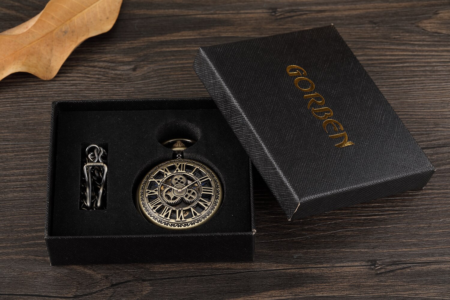 Antiek Zakhorloge Steampunk Vintage Romeinse Cijfers Automatische Mechanische Mannen Horloges Ketting Retro Klok Keten Reloj Hombre: 2with box