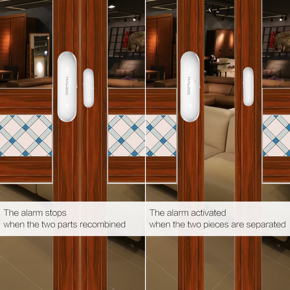Z-wave Door Window Sensor Compatible with Z wave 300 500 series Magnet Lock Door Sensor Alarm Smart House Home Security Door