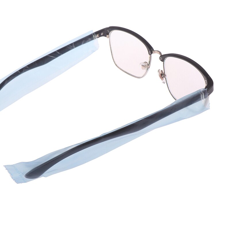200 teile/schachtel Kunststoff Einweg Abdeckungen für Gläser Beine Rahmen Schlanke Tasche Färben Färbung Protector Haar Salon DIY Styling Werkzeug