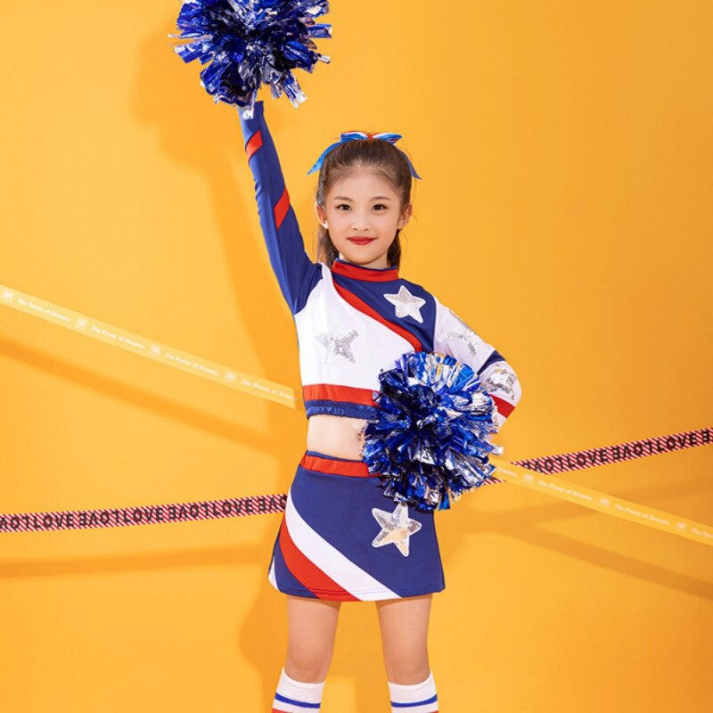 Girls Cheerleading Uniforms Basketball Soccer Cheer Leader Costume Suit Cheerleading Uniforms Sports Clothes Sport