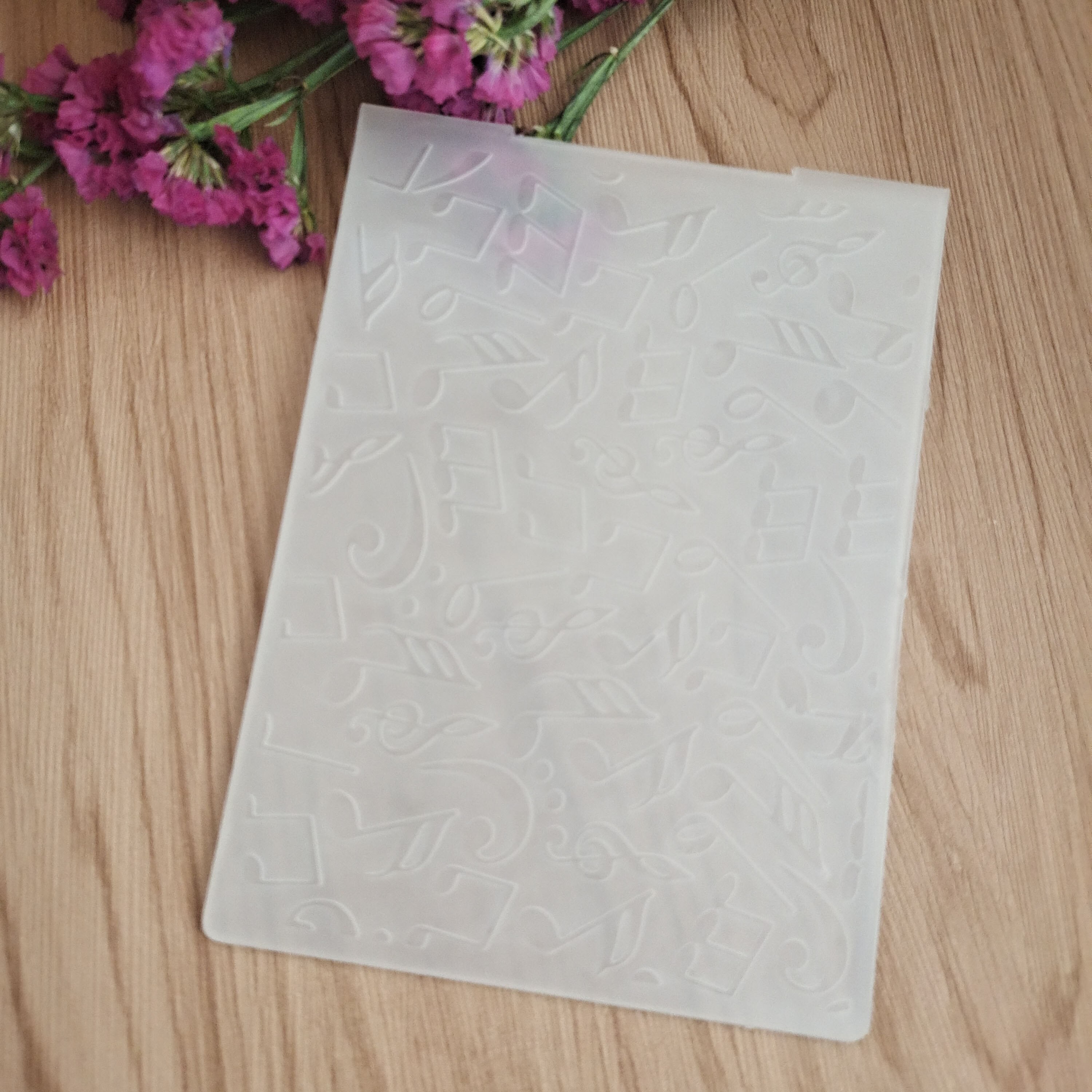 Sheet Music Plastic Embossing Folder For Scrapbooking DIY Photo Album Card Making Crafts