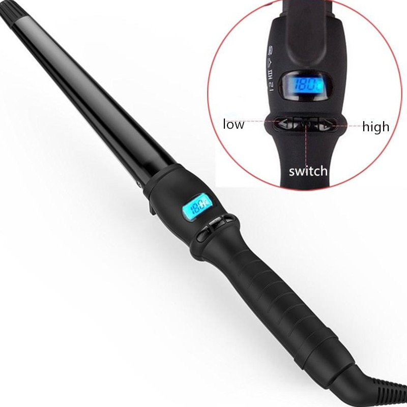 19/25/32mm Ceramic Styling Tools Electric Hair Curling Iron Hair Waver Cone Hair Curler Roller Curling Wand 20#823