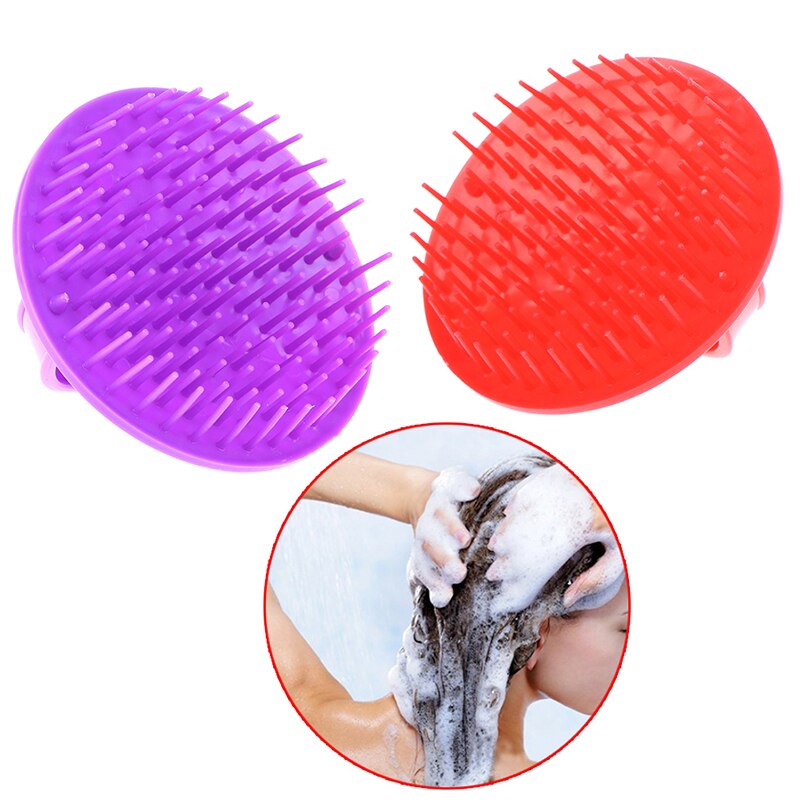 Peigne rond en plastique pour massage des cheveux, 1 pièce, shampoing, douche, corps, barbe, brosse, outils de coiffure