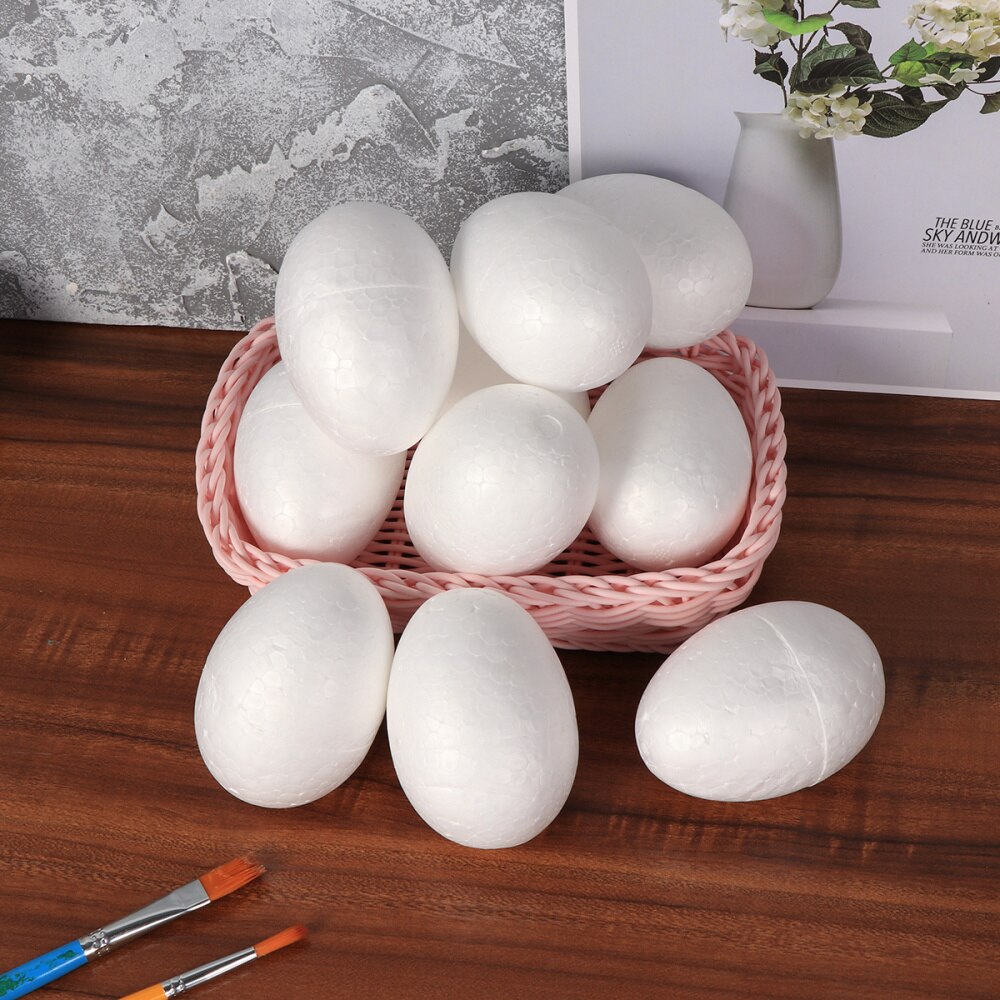 50pcs 6cm Durafoam Eggs Styrofoam DIY Easter Egg Crafts Eggs