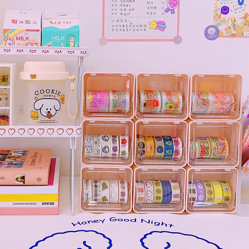 Boîte de rangement de bureau en acrylique, organisateur de tiroir, support anti-poussière, boîte de tri de papeterie de bureau pour étudiants, organisateur multifonction