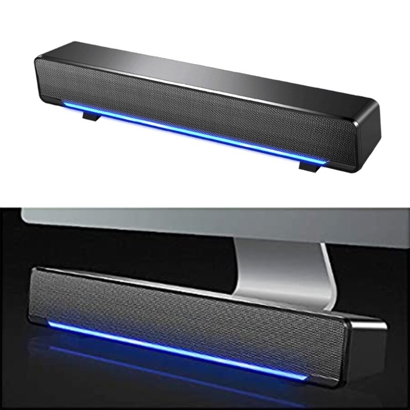 Draagbare Mini Sound Bar Usb Powered Sound Bar Speakers Voor Computer Desktop Laptop Pc, Zwart