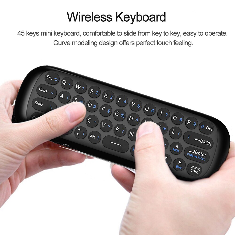 Wechip W1 2.4G Air Mouse clavier sans fil télécommande infrarouge apprentissage à distance sens de mouvement 6 axes avec récepteur USB pour TV