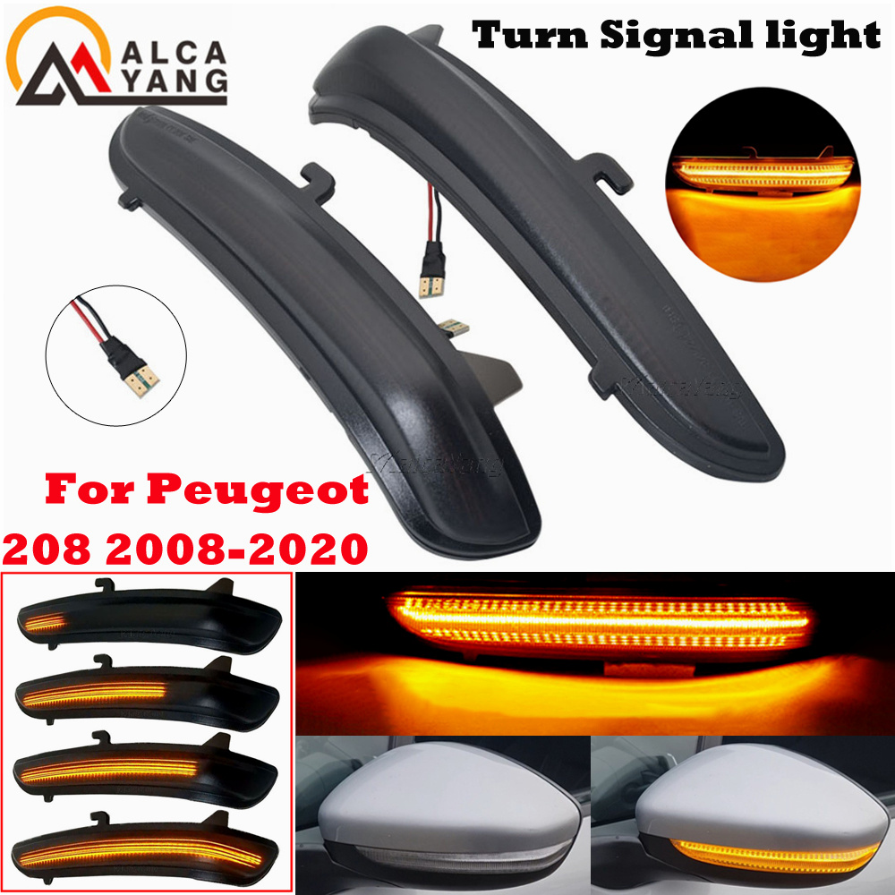 Led Dynamic Side Mirror Blinker Indicator Lamps For Peugeot 208 I MK1 Citroen Turn Signal Lights