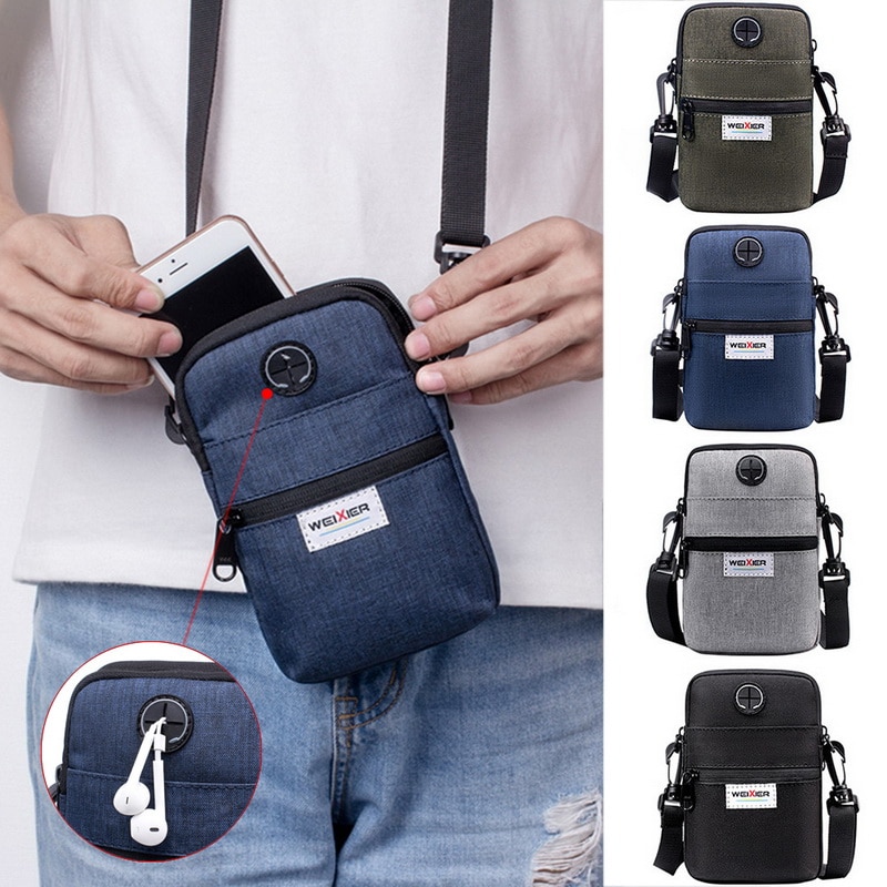 hommes sac de messager téléphone poche sac à bandoulière pour hommes épaule sac à main multifonctionnel mâle petit rabat