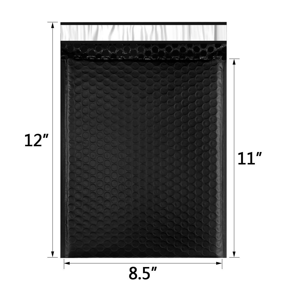 10PCS #2 8.5x11 23.6x28cm Color Poly Bubble Mailer Padded Envelopes Self Seal Mailing Bag Bubble Envelope Envelopes: Black