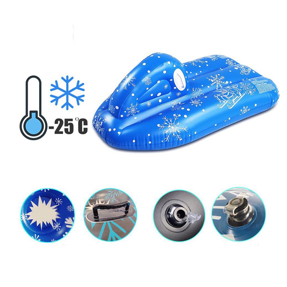 Pvc inflável resistente ao frio portátil tubo de neve snowboard inverno engrossado anti risco esportes engraçado esqui ao ar livre com alça
