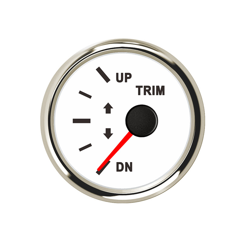 Mini Round Boat Trim Gauge Marine Trim Tilt Indicator for Inboard Outboard Engine Car Motorcycle 52mm LED: WS 0-190 ohm