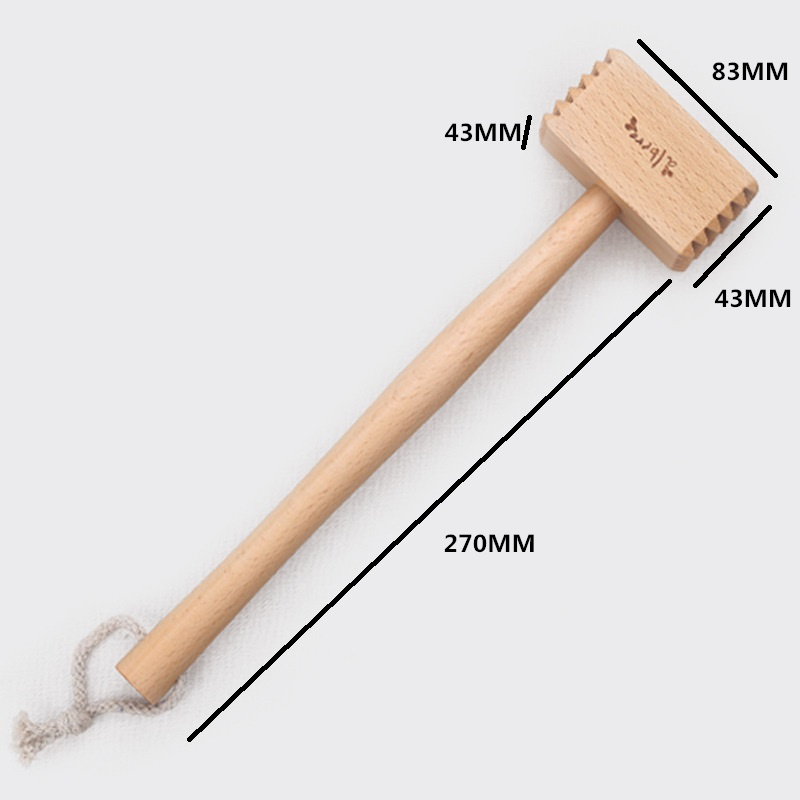 Wood Meat Tenderizer Mallet Wooden Meat Pounder Tool Kitchen Cooking Utensils Meat Hammer For Camp: Default Title