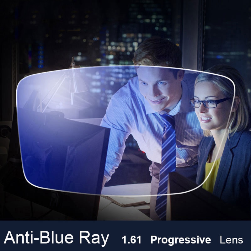 Anti-Blue Ray Lens 1.61 Free Form Progressive Prescription Optical Lens Glasses Beyond UV Blue Blocker Lens For Eyes Protection