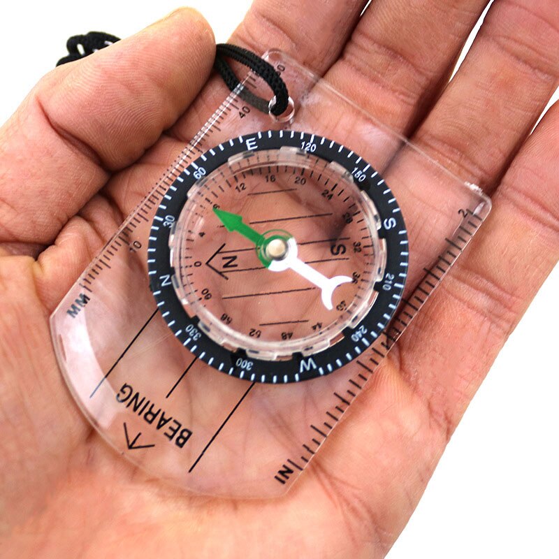 Acrylic transparent multifunctional scale compass map compass