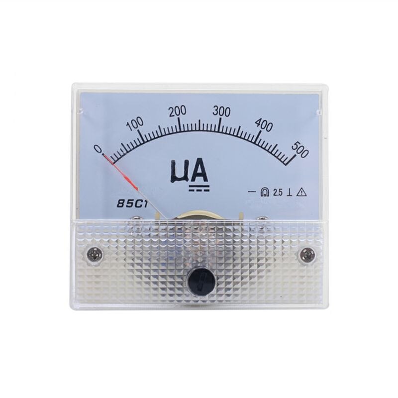 Dc 85 c 1 μa analoge stroommeter paneel wijzerplaat stroommeter wijzer ampèremeter 50-500 d2td