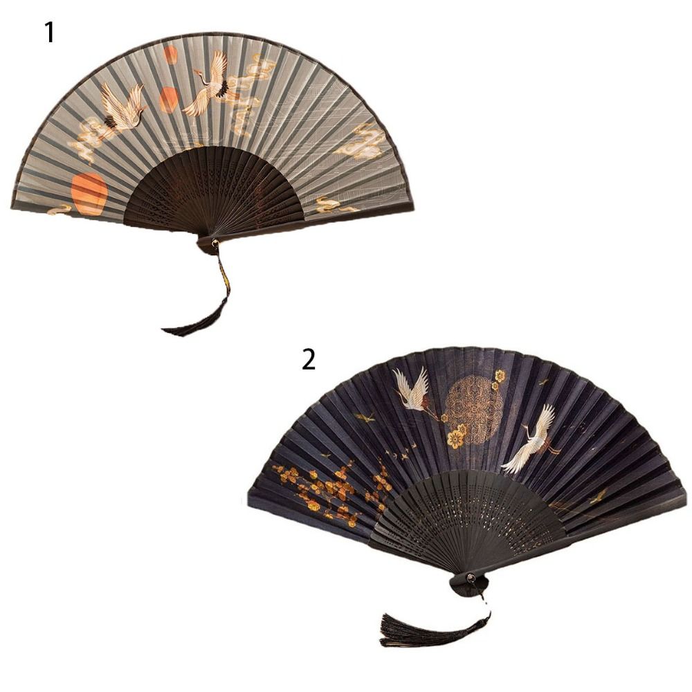 Mooie zomer opvouwbare ventilator handheld met kwastje handheld kwastje ventilator opvouwbare zijden doek bruiloftsfeest