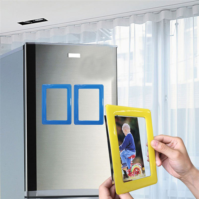 Colorful Magnetic Picture Frames 11.8*16cm Photo Magnets Photoframe Refrigerato PVC Home Decor Modern Magnetic Photo Fridge