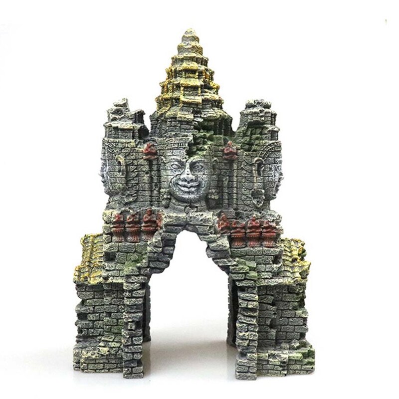 Ancient Cambodian Erawan Statue Fish Tank Landscaping Ornament Simulation Crafts