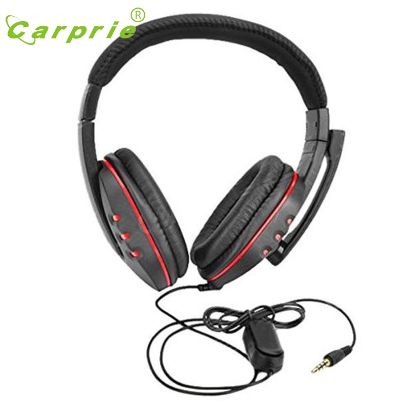 Carprie gaming-headset sprachsteuerung kabelgebundener hi-fi-sound für  ps4 schwarz+rot
