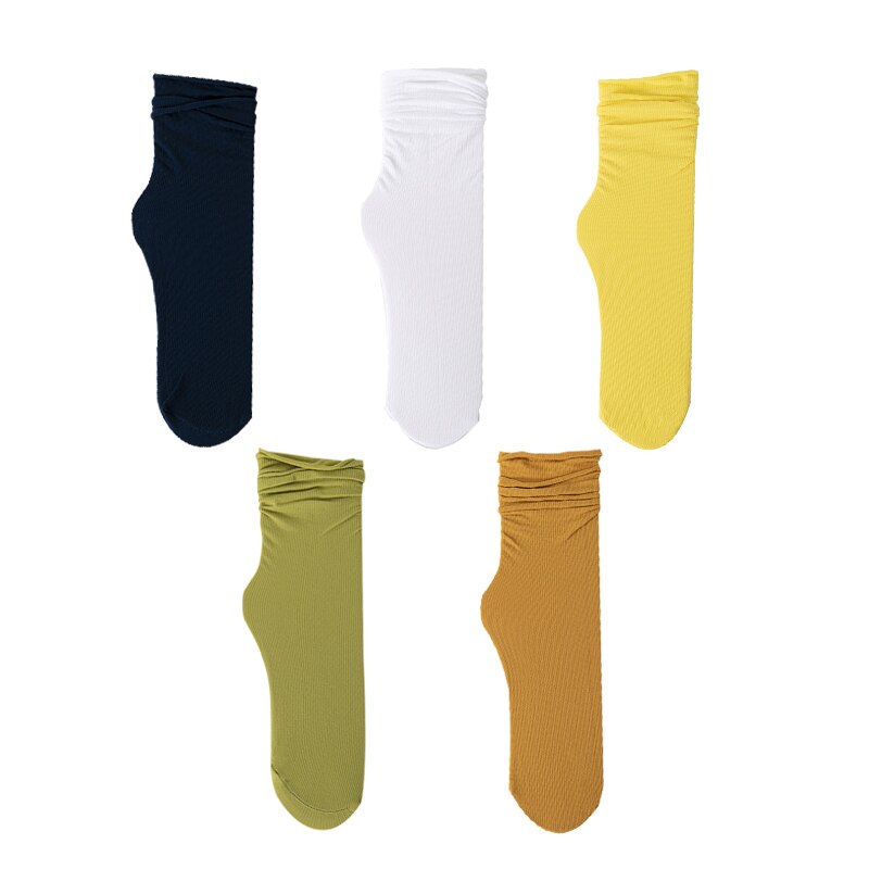 5 pares mulheres meias altas macias, velet soltas alças, meias fortes para meninas respiráveis meias masculinas um tamanho unissex: style 4