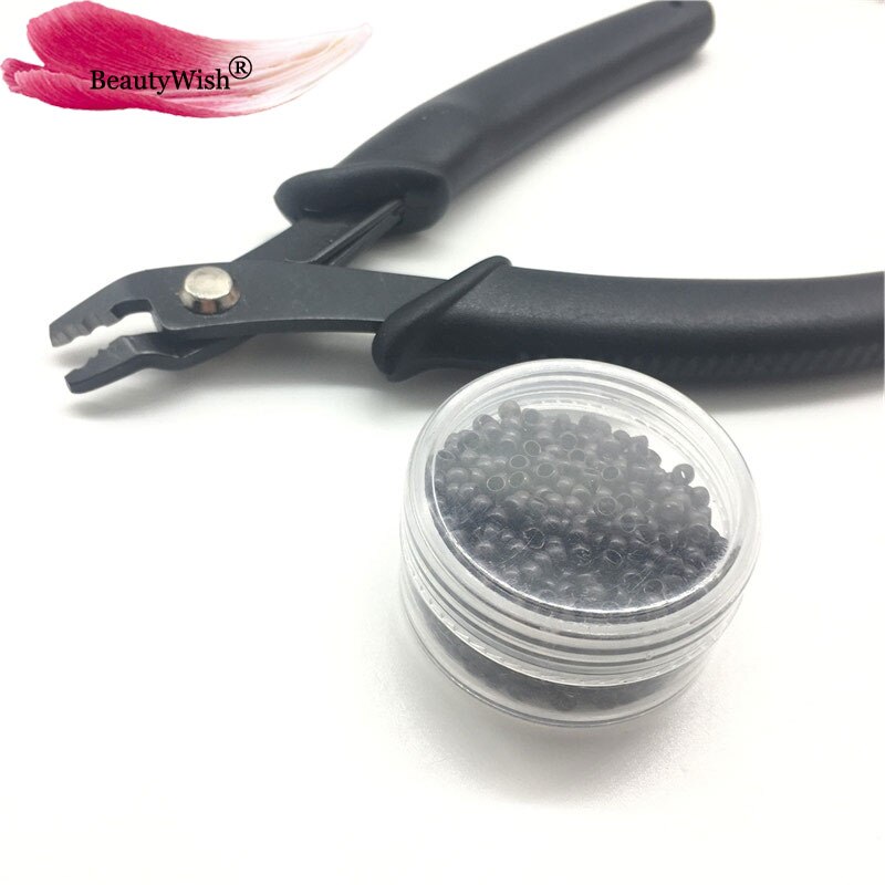 Nano ring-Extensión de cabello, 1 unidad, 1000 unidades, 2,5mm, enhebrador de anillo Nano, para extensión de cabello de Punta Nano