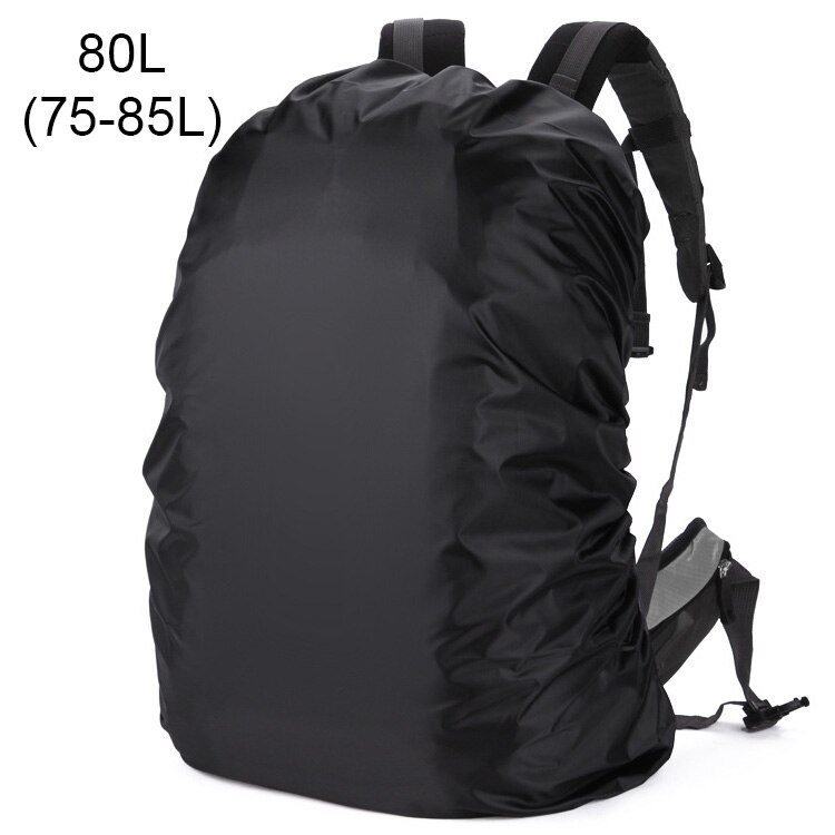30-80L Waterproof Backpack Rain Cover for Hiking Camping Cycling Outdoor Traveling Outdoor Climb Mountain Bag Dust Cover: Black 75-85L