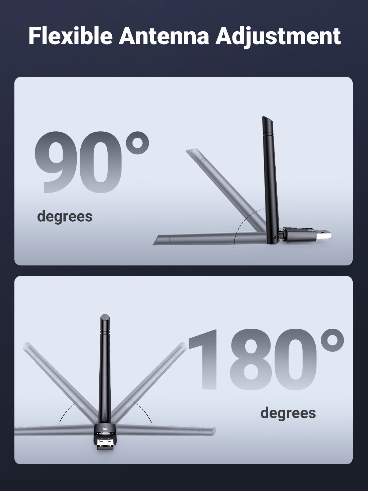 UGREEN-USB Adaptador Bluetooth 5.3 para PC Speaker, Teclado Mouse Sem Fio, Receptor De Áudio De Música, Transmissor, Dongle Bluetooth