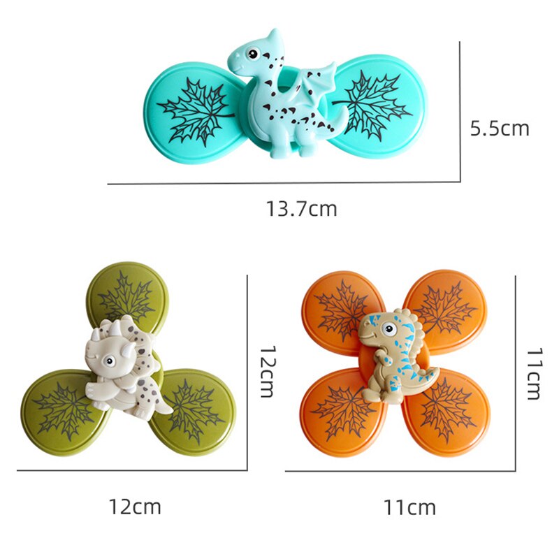 3pcs Cartoon Insect Rotating Rattle Baby Toys For 0-12 Months ABS Fidget Spinner Toys Educational Interactive Toys For Children: 3pcs-ST425