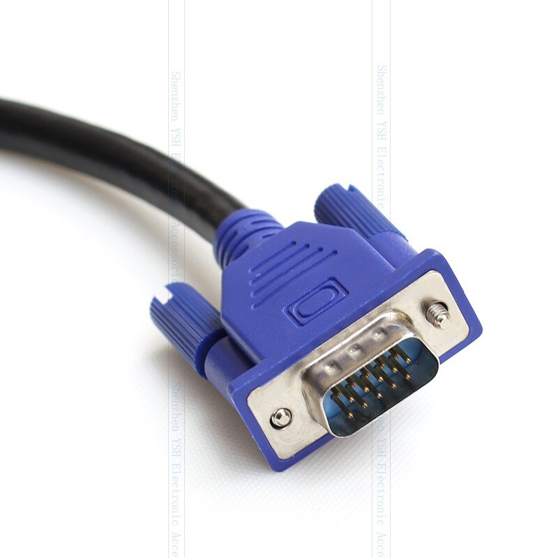 50CM mâle à mâle complet 15Pin VGA d-sub RGB court câble vidéo cordon pour ordinateur moniteur projecteur