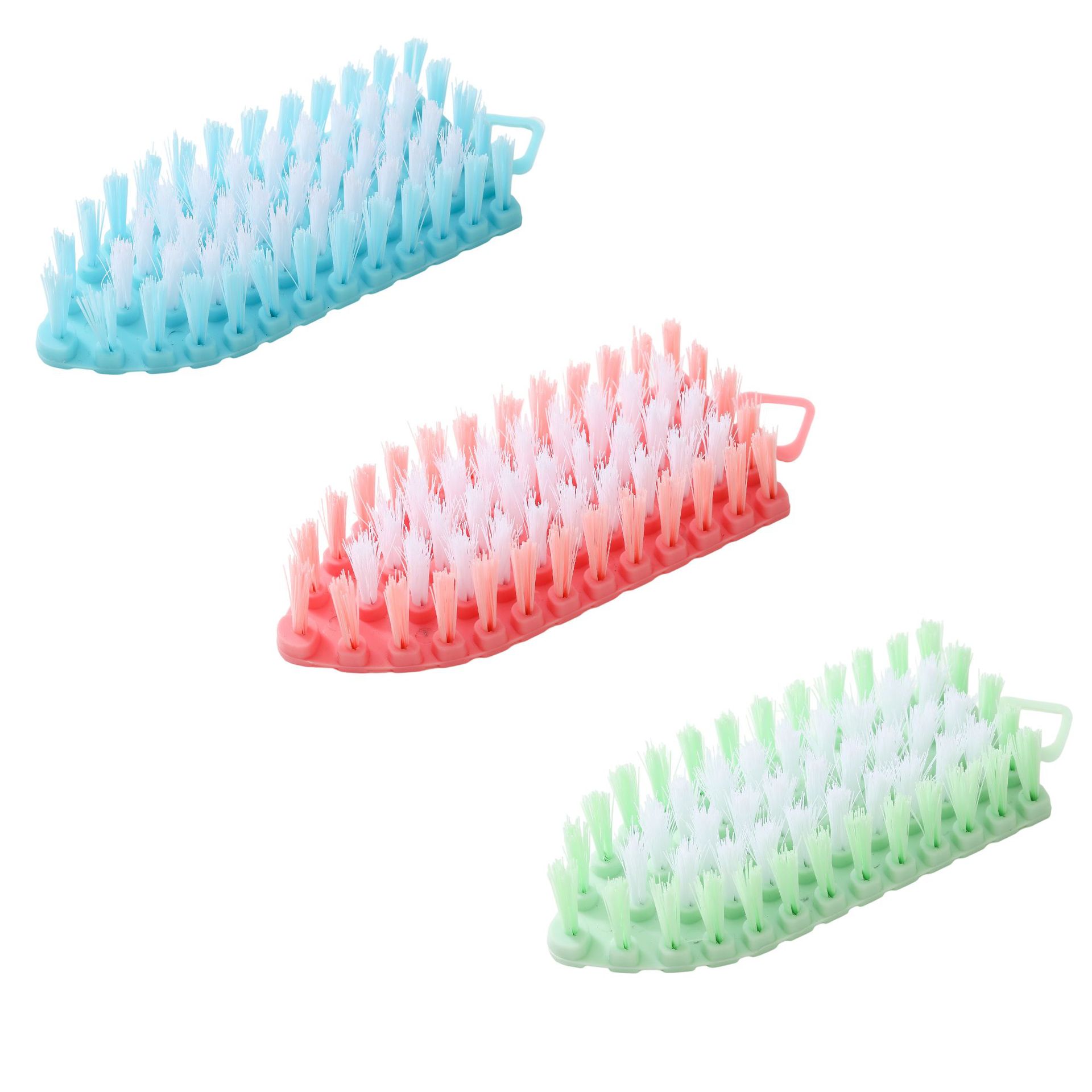 Flexible & Bendable Cleaning Brush with Soft Bristles - Portable Multi-Surface Brush for Kitchen Stove, Bathroom Tiles, Bathtub: Red