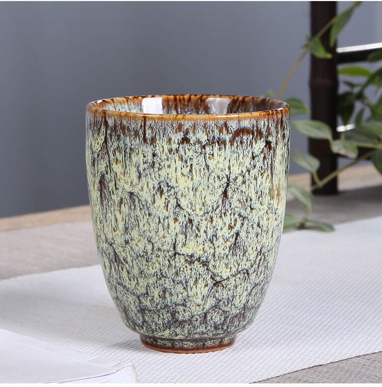 JIA-GUI-taza de té China LUO, tazas de té de cerámica con cambio de horno, taza de viaje para el hogar, juego de té de cerámica , 250ML, I063: D